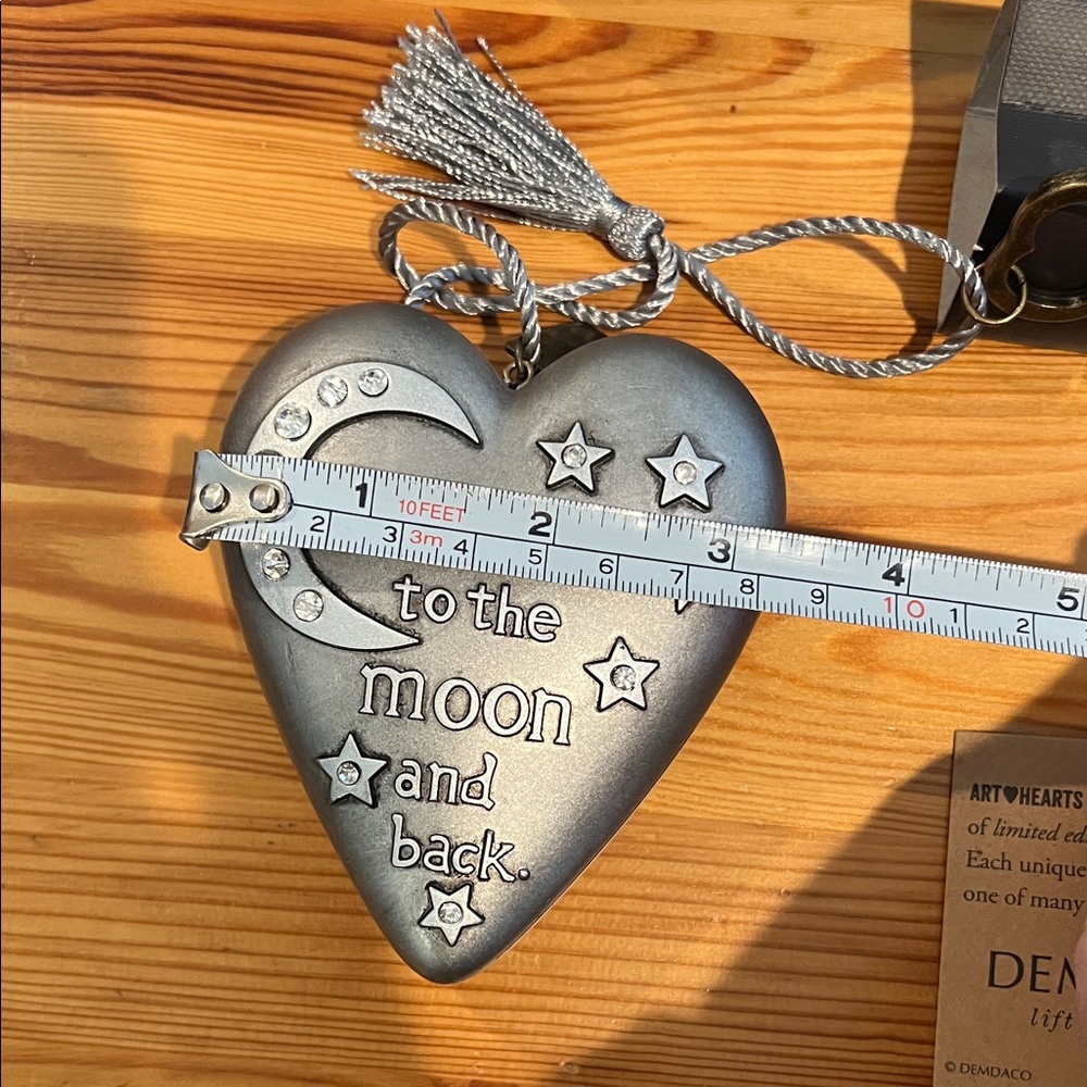 Art🖤Hearts “Love You to the Moon and Back” heart keepsake•Limited edition - Picture 9 of 9